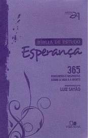 B�blia de Estudo Esperan�a Lilas - Capa Couro Simulado