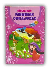 B�blia das Meninas Corajosas  Letra Normal ARC Capa Dura Rosa Harpa Avivada e Corinhos
