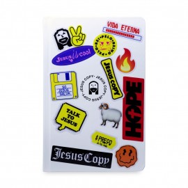 Bblia Sticker 1.0 Branca Jesus Copy - NVI Capa Dura Branca