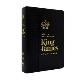 Bíblia De Estudo King James RA Letra Grande Capa Luxo Preto