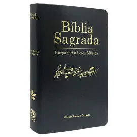 B�blia Sagrada RC com Harpa Crist� com M�sica Preta