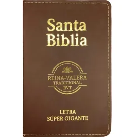 B�blia Sagrada em Espanhol RVT Letra Gigante Luxo Marrom