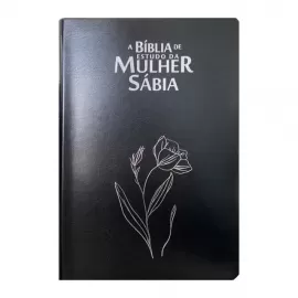 B�blia Da Mulher S�bia Full Color Com Harpa - Magn�lia Preta