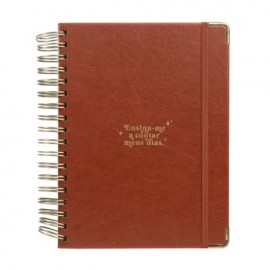 Meu plano perfeito, Planner anual n�o datado com capa dura em couro-soft, capa Cl�ssica
