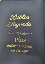 Biblia Hipergigante Plus Luxo Beira Dourada C.Harpa kcp