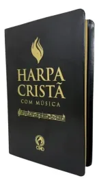 Harpa Crist� Com M�sica luxo Grande Preta
