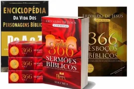 Kit 1 366 Serm�es vol 01 366 vol2  e 1 personagens