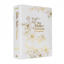 Bíblia da Mulher Vitoriosa Letra Gigante ARC Luxo Branca