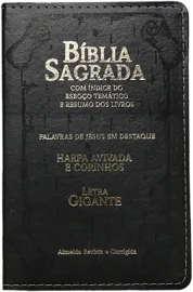 B�blia Letra Grande Capa PU Luxo � Preta