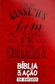 Biblia Em Acao de  Estudo Capa Vermelha