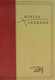 Bíblia Almeida Século 21 Luxo - vermelha e areia c/ referências