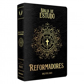 B�blia de estudos dos Reformadores Luxo Preta