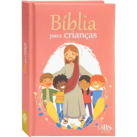 B�blia para Crian�as - Capa Jesus Rosa