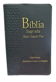 Biblia Letra Hiper Gigante Plus Preta Ziper Com Harpa e Corinhos Edi��o de Promessas