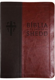 B�blia de Estudo Shedd - Couro Sint�tico Marrom Cafe