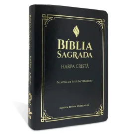 B�blia com Harpa Grande luxo PJV Econ�mica Preta
