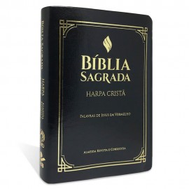 B�blia com Harpa Grande luxo PJV Econ�mica Preta
