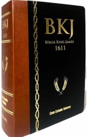 B�blia 1611 King James De Estudo Holman Marrom Com Preta 6 Edicao