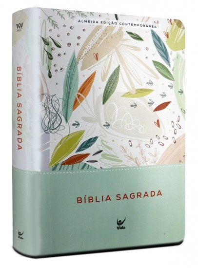 Bíblia AEC letra gigante – verde estampada - Livraria Evangélica