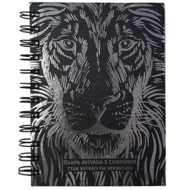 Harpa Espiral Letra Hiper Gigante Avivada e Corinhos Leao Le�o Preto