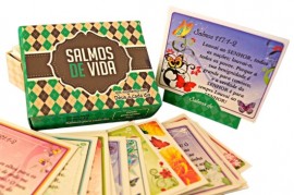 Caixinha de Cart�es de Mensagens de Vida Diaria Para Mesa Salmos de Vida
