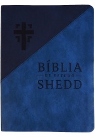 B�blia de Estudo Shedd - Couro Sint�tico Duotone Azul
