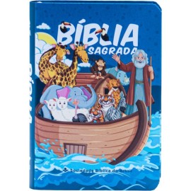 B�blia de bolso NAA- Luxo capa Infatil Azul