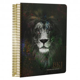 Bblia King James 1611 Leo Glria e Honra Letra Normal capa Dura Espiral Espao Para Anotaes