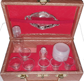 Estojo Santa Ceia Maleta Para Servir Em Casa rose