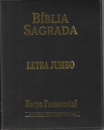 Bíblia Letra jumbo zíper com Harpa KCP
