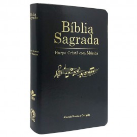 Bblia Sagrada RC com Harpa Crist com Msica Preta