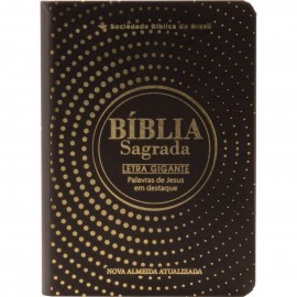 B�blia Luxo Media Letra Gigante NAA Marrom