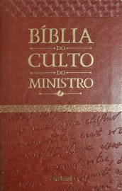 Bíblia do culto do Ministro luxo Marrom