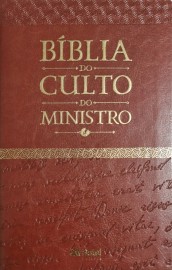 Bblia do culto do Ministro luxo Marrom