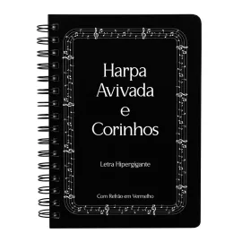 Harpa Avivada e Corinhos Partitura Letra Hipergigante Capa Dura