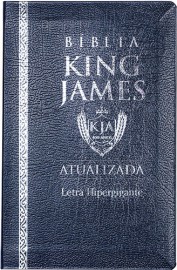 Biblia King James RA. Hiper gigante Luxo Coverbook Azul
