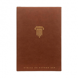 B�blia de Estudo ACF Almeida Corrigida Fiel Luxo Marrom