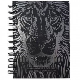 Harpa Espiral Letra Hiper Gigante Avivada e Corinhos Leao Le�o Preto