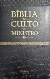 Bíblia do culto do ministro luxo preta 
