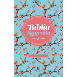 Biblia Leitura Perfeita Acf Capa Floral luxo