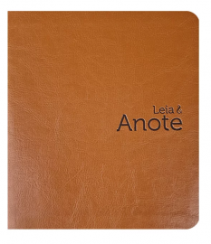 B�blia  Leia e Anote NVT Letra Normal Capa Luxo Laranja