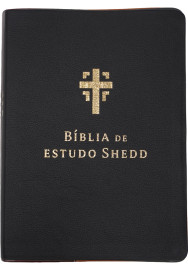 B�blia de estudo Shedd - Luxo Couro Leg�timo Preto