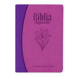 B�blia Sagrada  NTLH Letra Grande Legno Duo Roxo e Lil�s