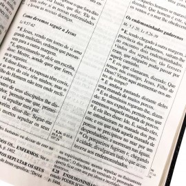 Bblia PentecostaL de Estudo Media Com  Harpa Preta Luxo