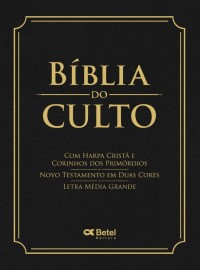 Biblia Do Culto Pequena Luxo Preta Harpa E Corinhos