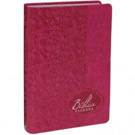 Biblia Letra Gigante Renda Ra Pink