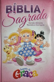 B�blia Turminha Da Gra�a Rosa Capa Almofadada