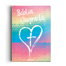 B�blia NVI Slim semi luxo - Cora��o Color