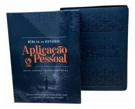B�blia de Estudo Aplica��o Pessoal Grande Luxo Preta NVT