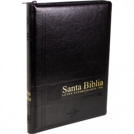 Santa Biblia Super Gigante Espanhol Ziper Preto